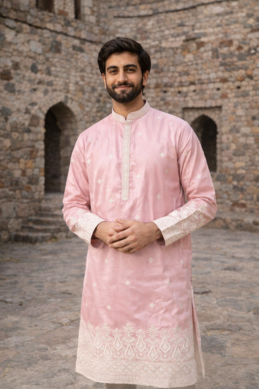 The Gulaab Embroidered Heritage Kurta