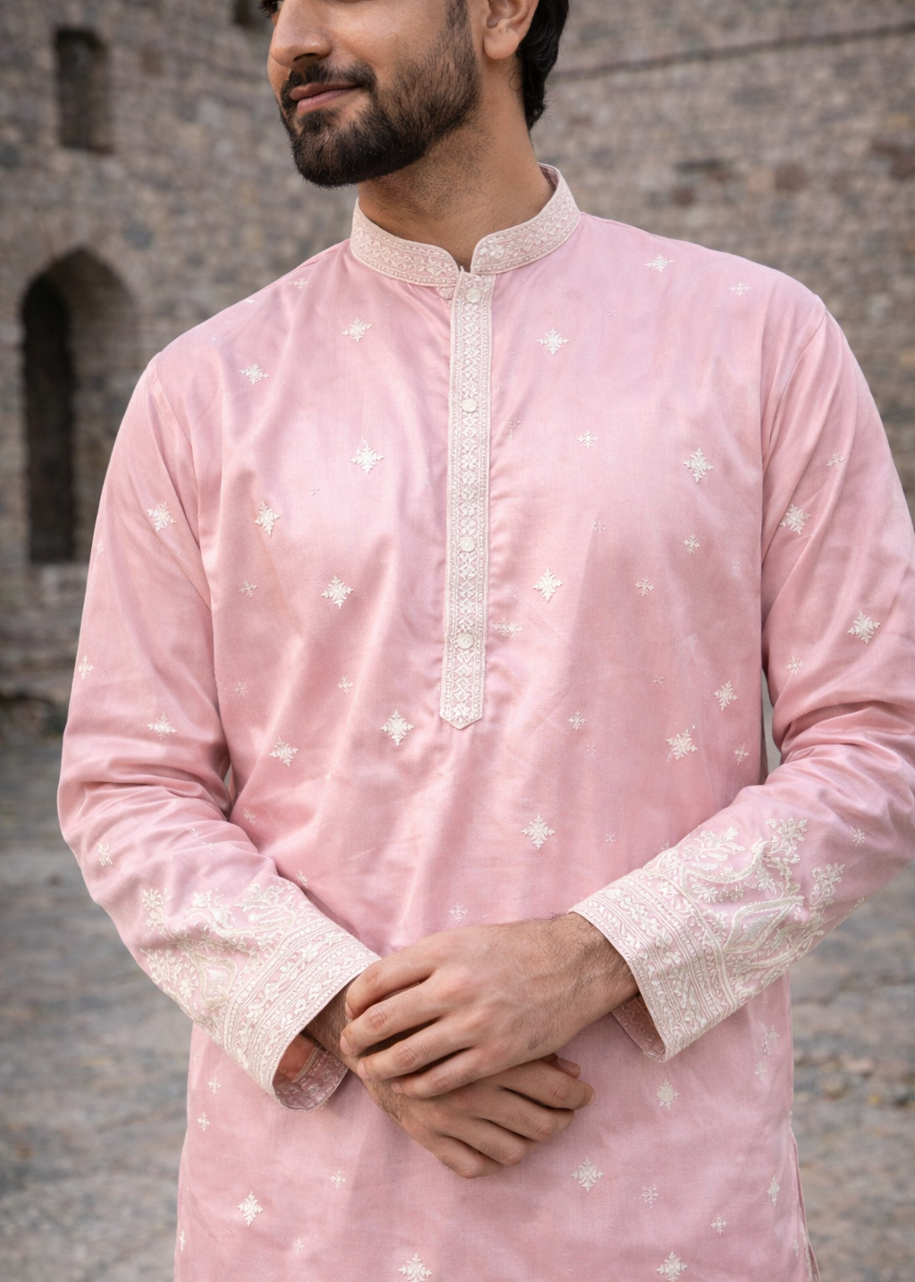 The Gulaab Embroidered Heritage Kurta