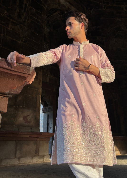 The Gulaab Embroidered Heritage Kurta