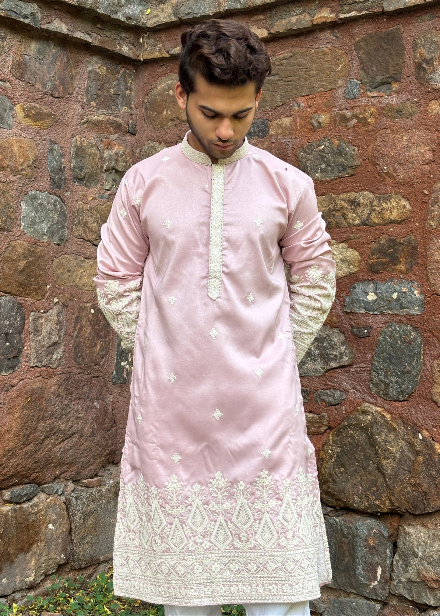 The Gulaab Embroidered Heritage Kurta