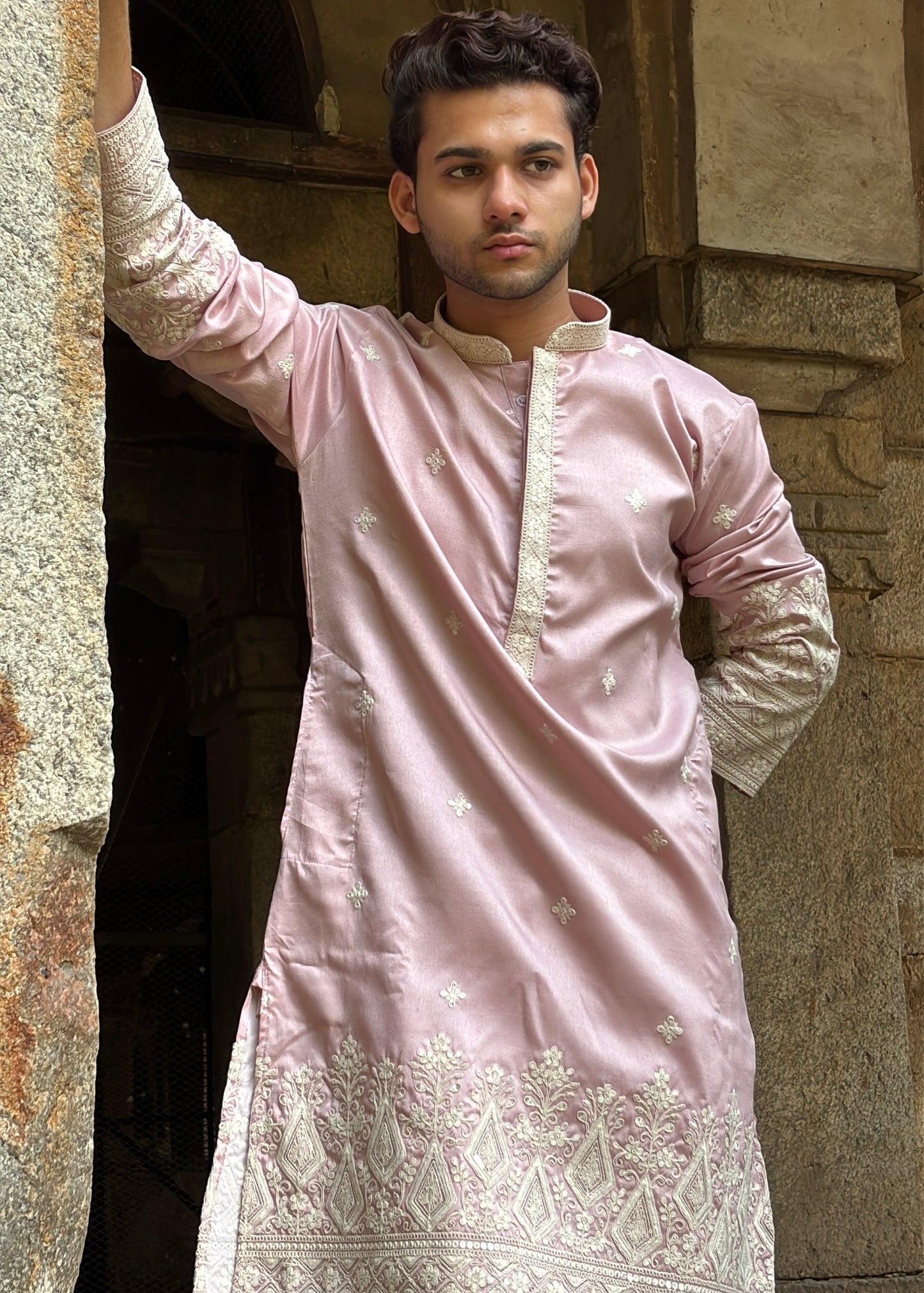 The Gulaab Embroidered Heritage Kurta