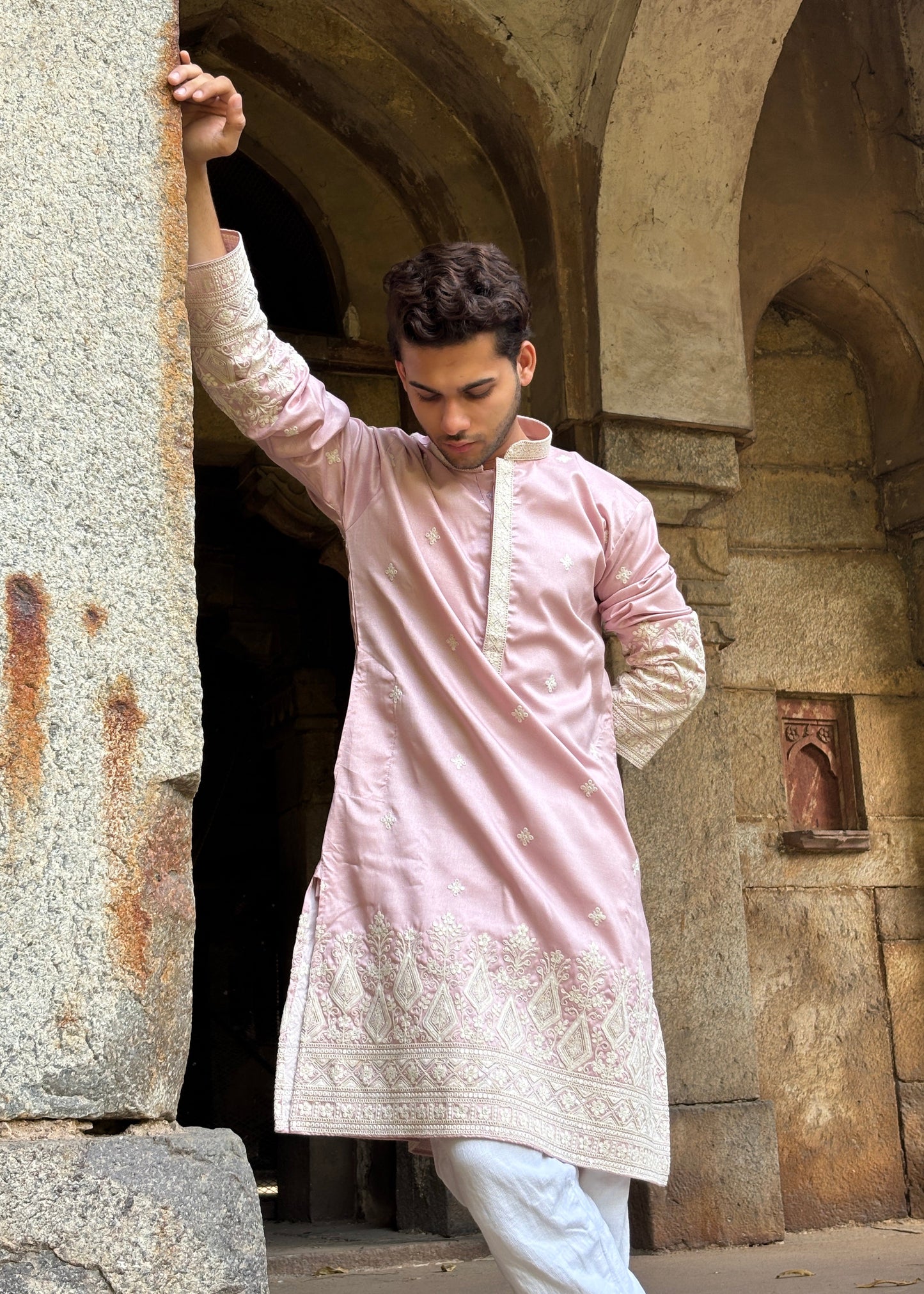 The Gulaab Embroidered Heritage Kurta