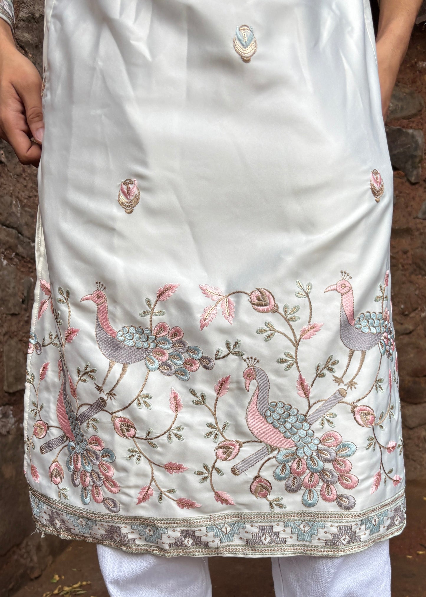 The Morbagh Ivory Heritage Silk Kurta
