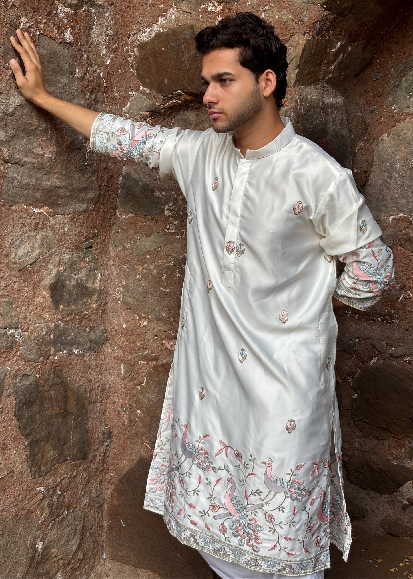 The Morbagh Ivory Heritage Silk Kurta